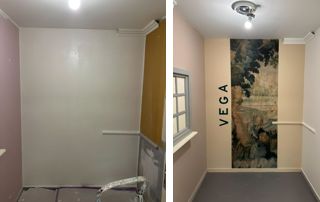 papier peint et peinture mur avant après